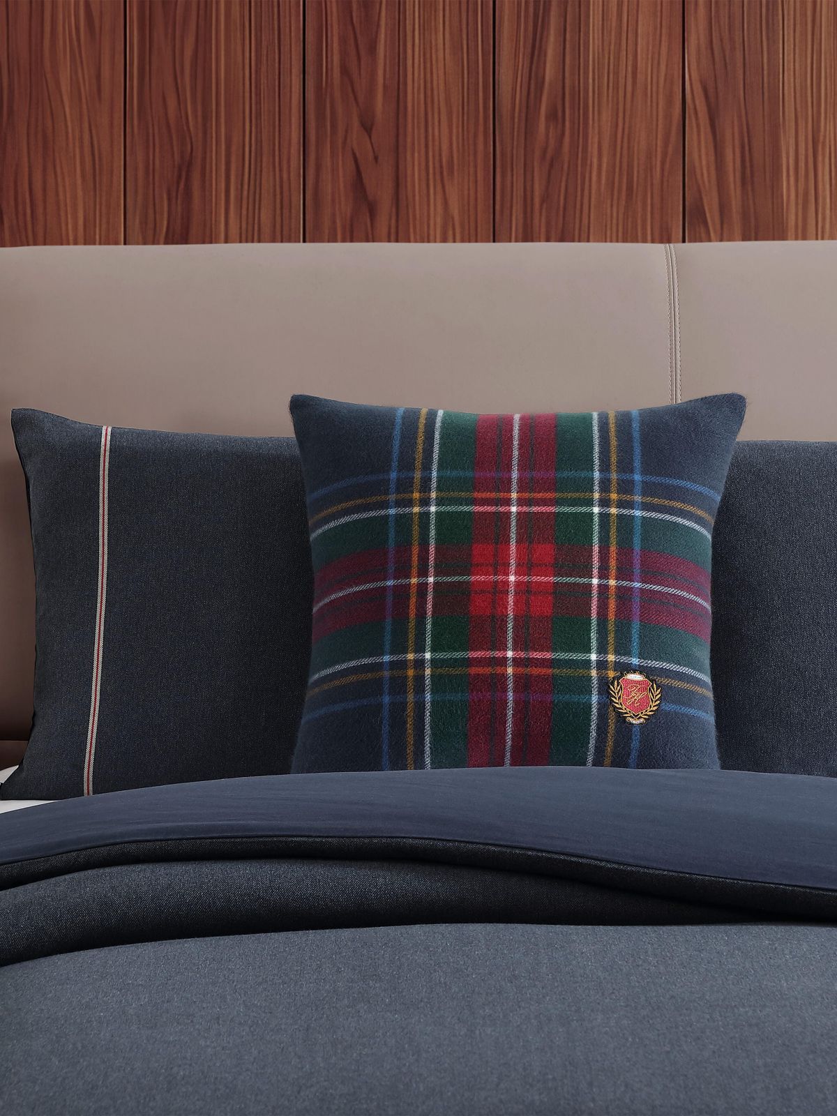 Classic Tartan Pillow — Core Navy