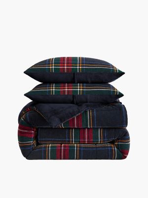 Classic Tartan Chenille Bed-In-A-Bag Set, Core Navy