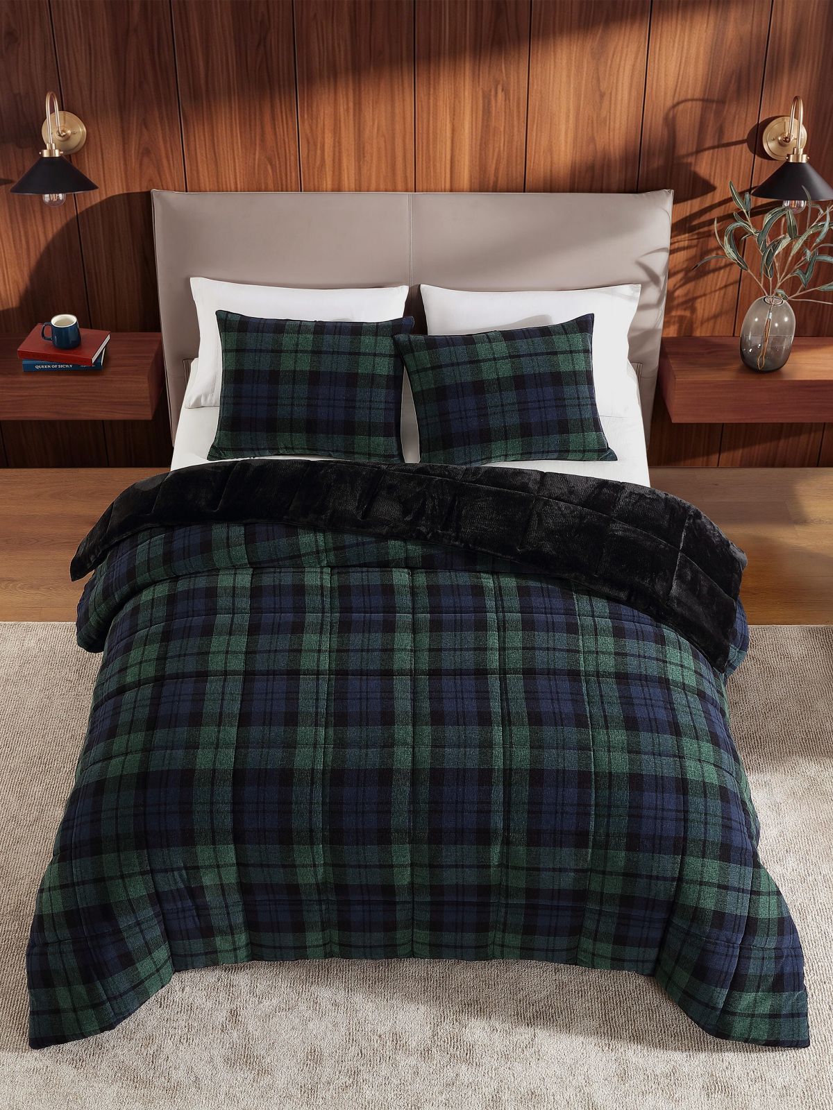 Black Watch Chenille Bed-In-A-Bag Set — Core Navy