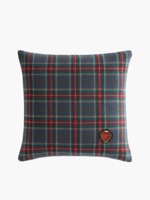 Grey Tartan Pillow, Grey