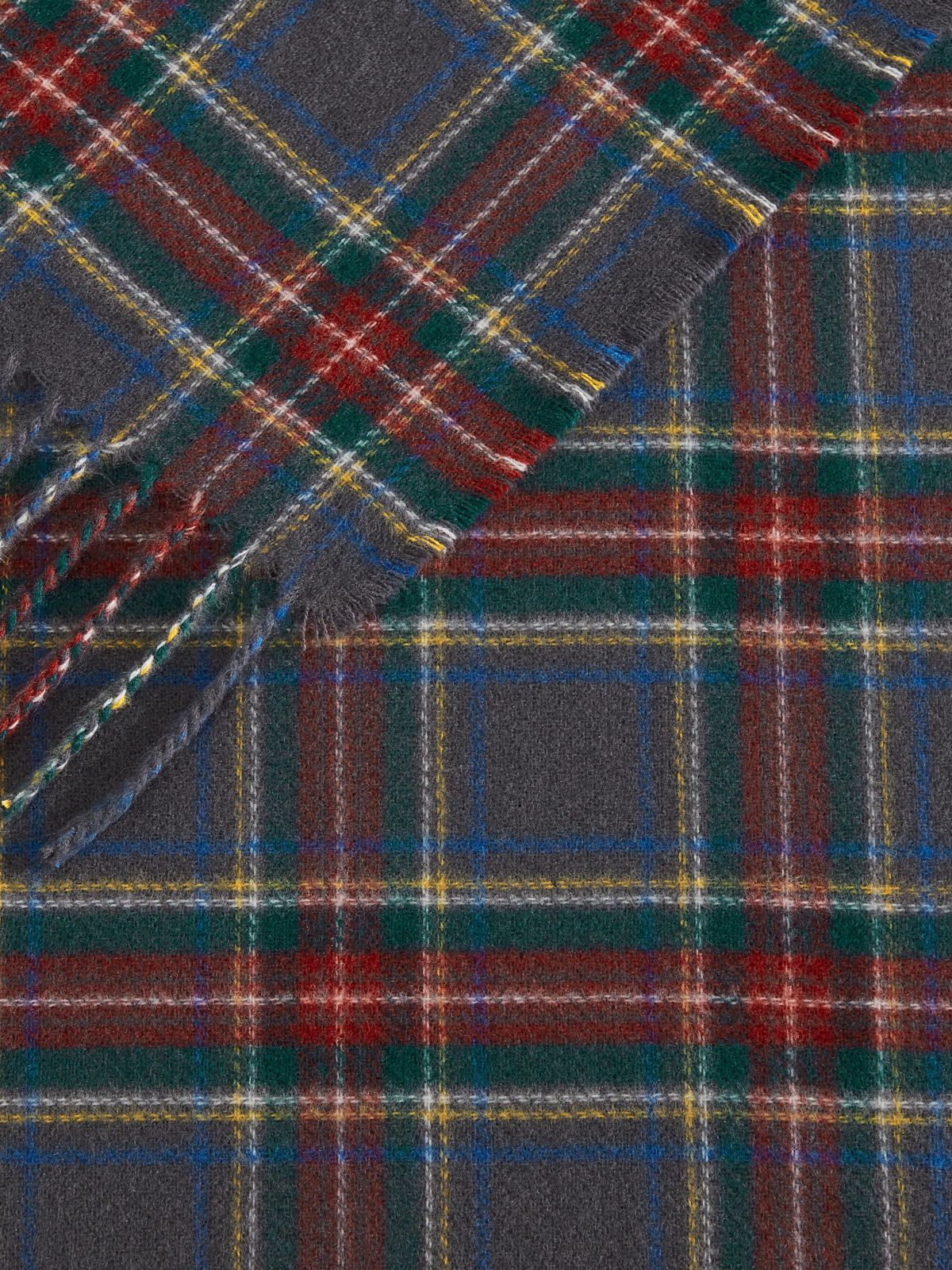 Grey Tartan Blanket — Grey