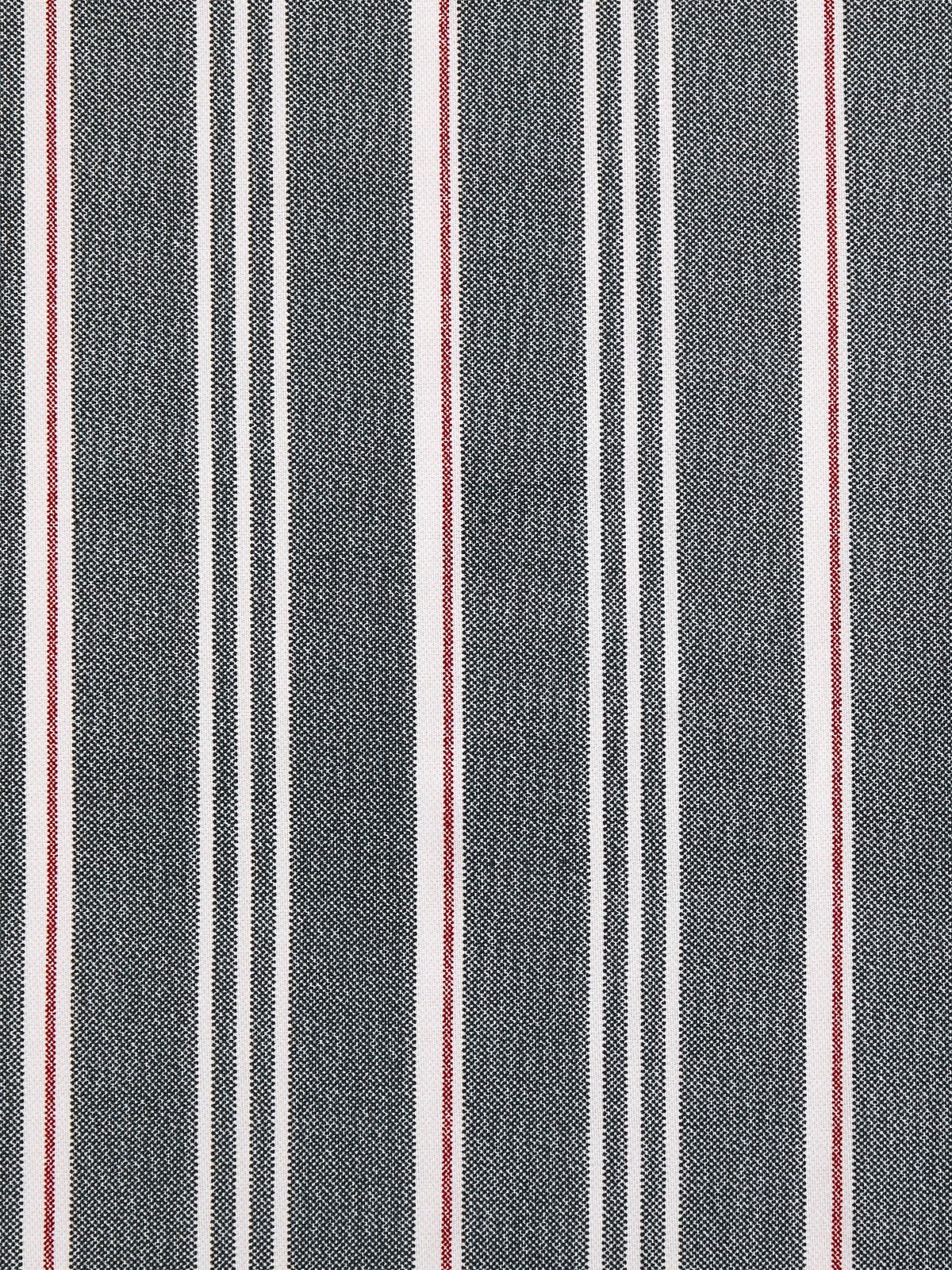 Grey Striped Sheet Set — Deep Blue / Classic Red