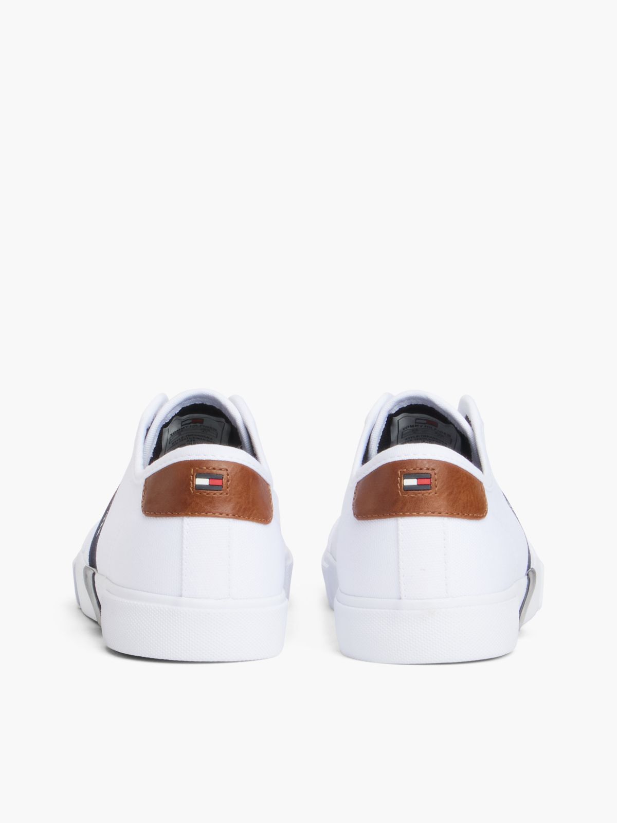 Canvas Low-Top Sneaker — White/Navy