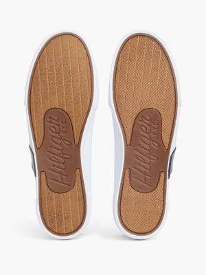 Мужские кроссовки Tommy Hilfiger Canvas Low-Top, цвет: Белый / Тёмно-синий — фото 5