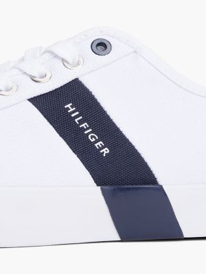 Мужские кроссовки Tommy Hilfiger Canvas Low-Top, цвет: Белый / Тёмно-синий — фото 6