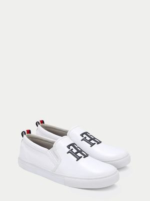 white tommy hilfiger slip on shoes