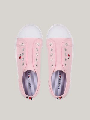 Детские кроссовки Tommy Hilfiger Laceless, цвет: Розовый — фото 4