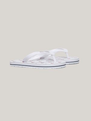 Heart Logo Flip Flop, White