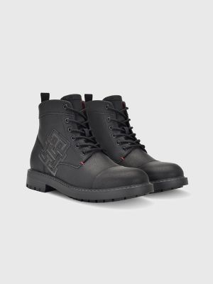 tommy hilfiger leather boots