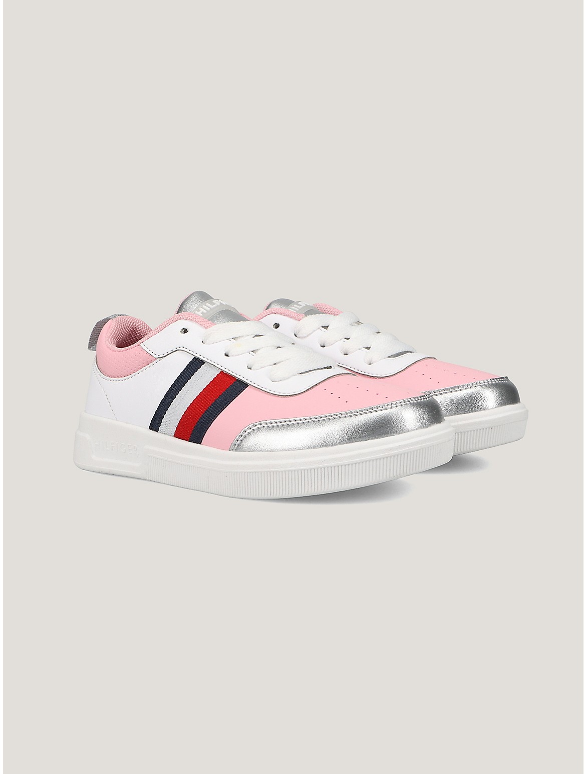 Tommy Hilfiger Girls' Kids' Shimmer Stripe Sneaker - Multi - 4B