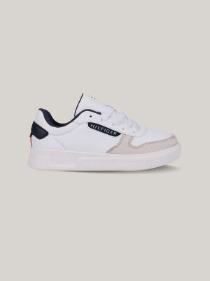 Kids' Logo Sneaker, White/Navy/Red/Ice