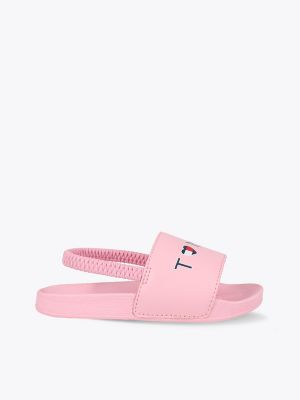 Kids' Slingback Logo Slide, Almond Blossom