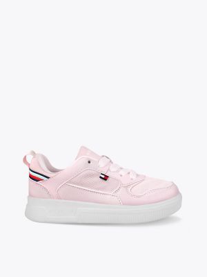 Big Kids' Silver Accent Court Sneaker, Pink
