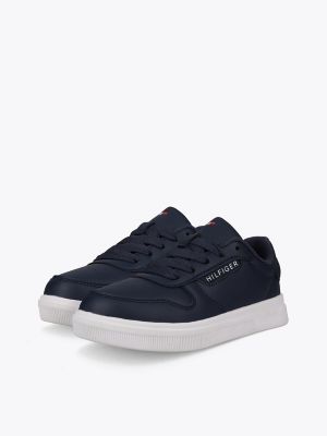 Kids' Logo Lace-Up Cupsole Sneaker, Navy