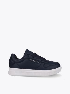 Kids' Logo Lace-Up Cupsole Sneaker, Navy