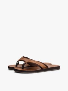 Pebbled Flip Flop — Medium Brown 2