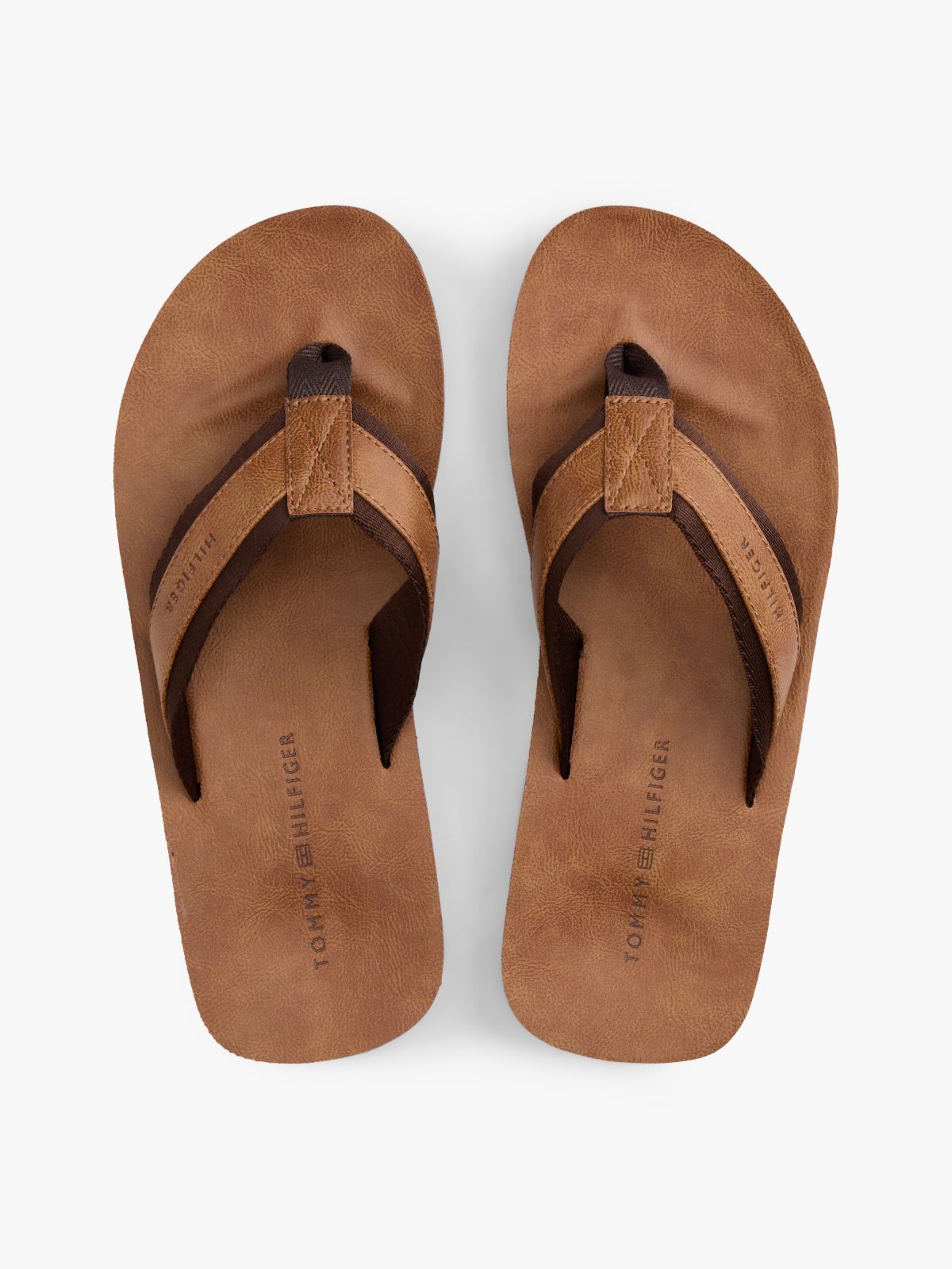 Pebbled Flip Flop — Medium Brown
