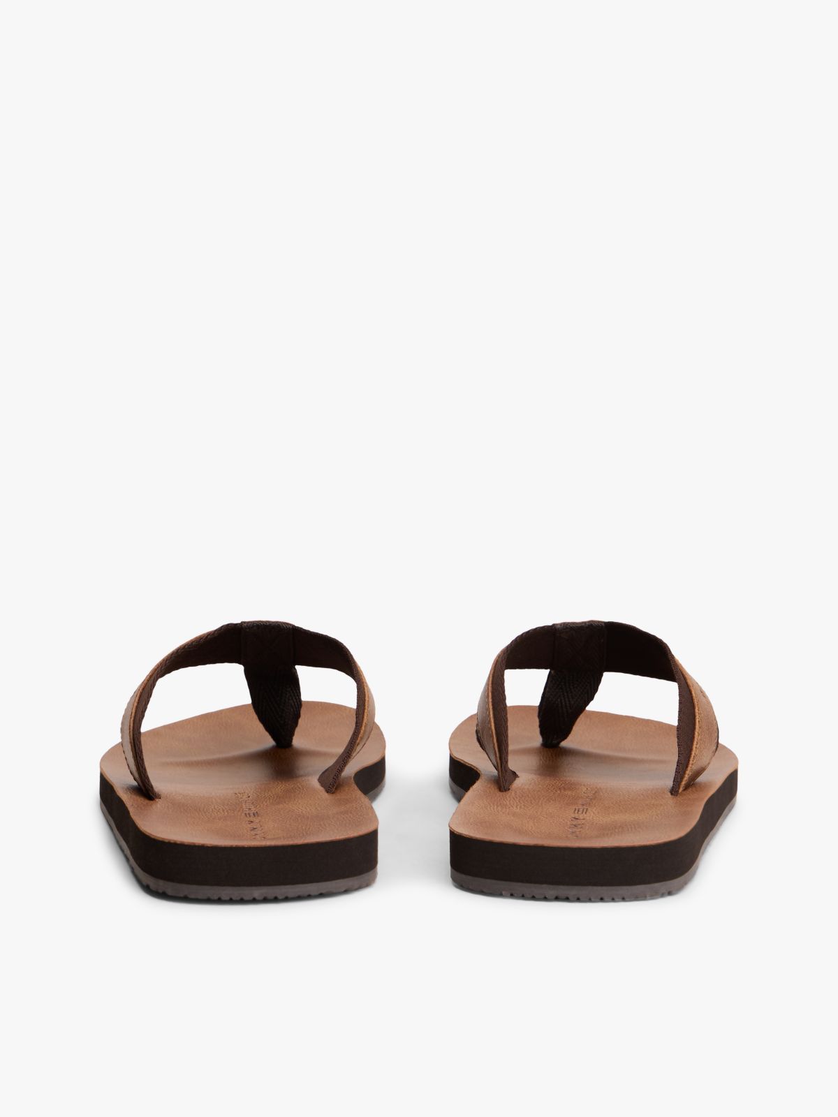 Pebbled Flip Flop — Medium Brown