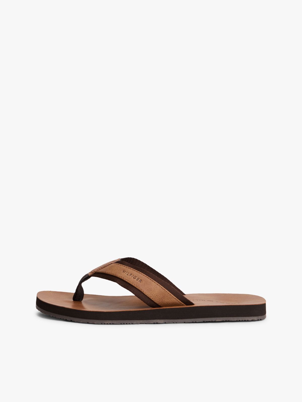 Pebbled Flip Flop — Medium Brown