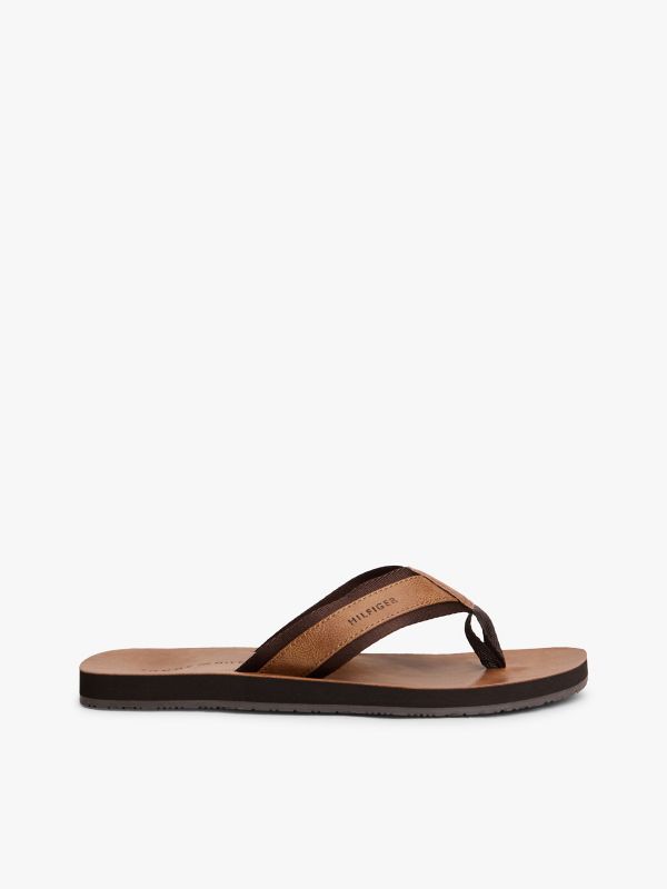 Pebbled Flip Flop — Medium Brown