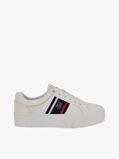 Banner Stripe Cupsole Sneaker — White 1