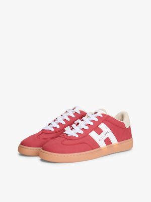 Tommy Hilfiger Women's Hilfiger Logo Skater Sneaker - Medium Red - US 9.5 / EU 41