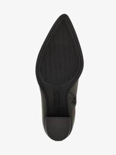 Logo Hardware Pointed Toe Ankle Boot — Black 5