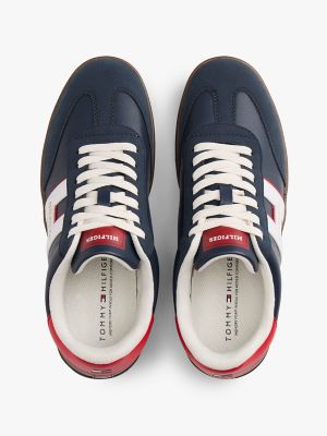 Мужские кроссовки Tommy Hilfiger Hilfiger Logo Mix Media Skater, цвет: Тёмно-синий / Красный — фото 3