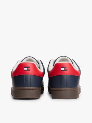 Мужские кроссовки Tommy Hilfiger Hilfiger Logo Mix Media Skater, цвет: Тёмно-синий / Красный — фото 4