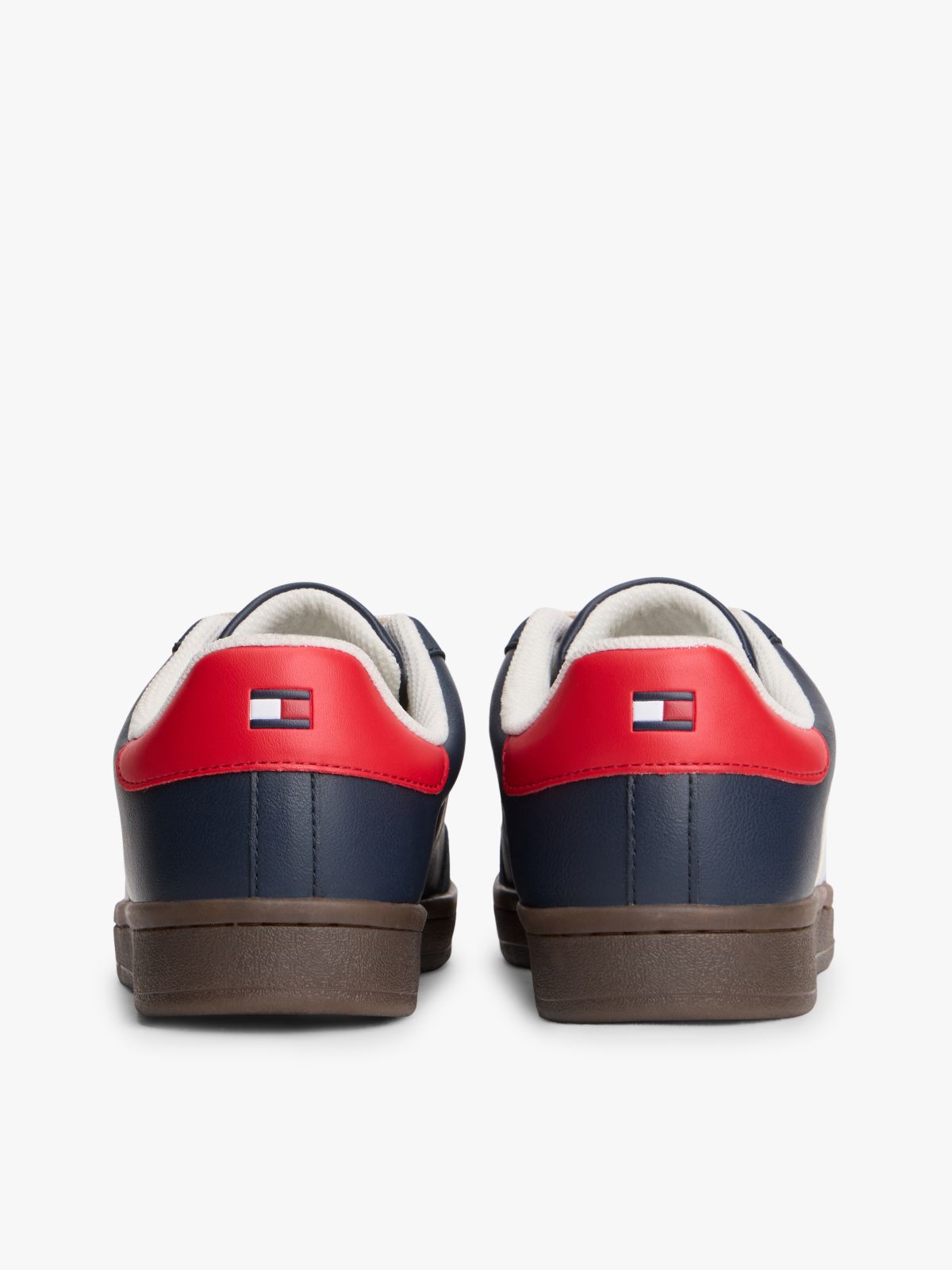 Hilfiger Logo Mix Media Skater Sneaker — Navy/Red/White