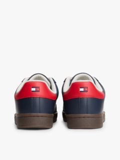 Hilfiger Logo Mix Media Skater Sneaker — Navy/Red/White 4