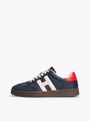 Мужские кроссовки Tommy Hilfiger Hilfiger Logo Mix Media Skater, цвет: Тёмно-синий / Красный — фото 7