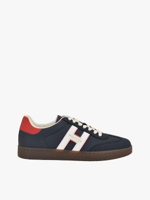 Hilfiger Logo Mix Media Skater Sneaker, Navy/Red/White