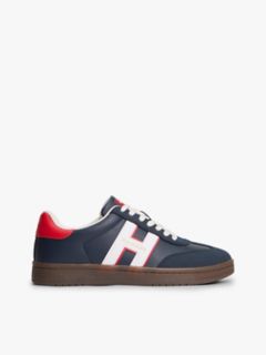 Hilfiger Logo Mix Media Skater Sneaker — Navy/Red/White 1