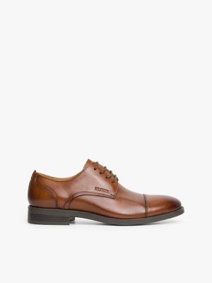 Leather Derby Shoe, Medium Natural