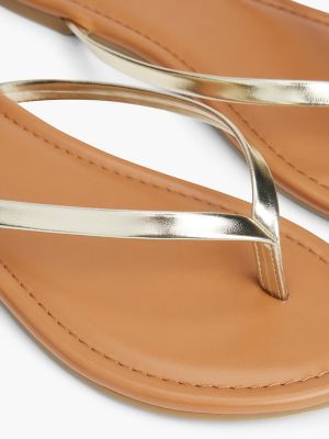 Сандалии Tommy Hilfiger Classic Flip-Flop, цвет: Золотой — фото 6