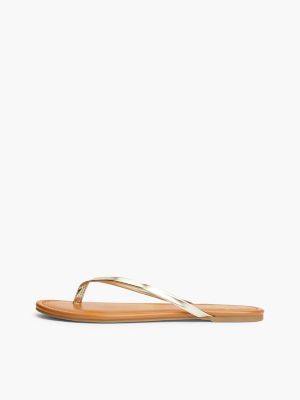 Сандалии Tommy Hilfiger Classic Flip-Flop, цвет: Золотой — фото 7