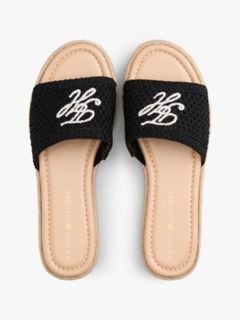 Script Monogram Espadrille Sandal — Black 3