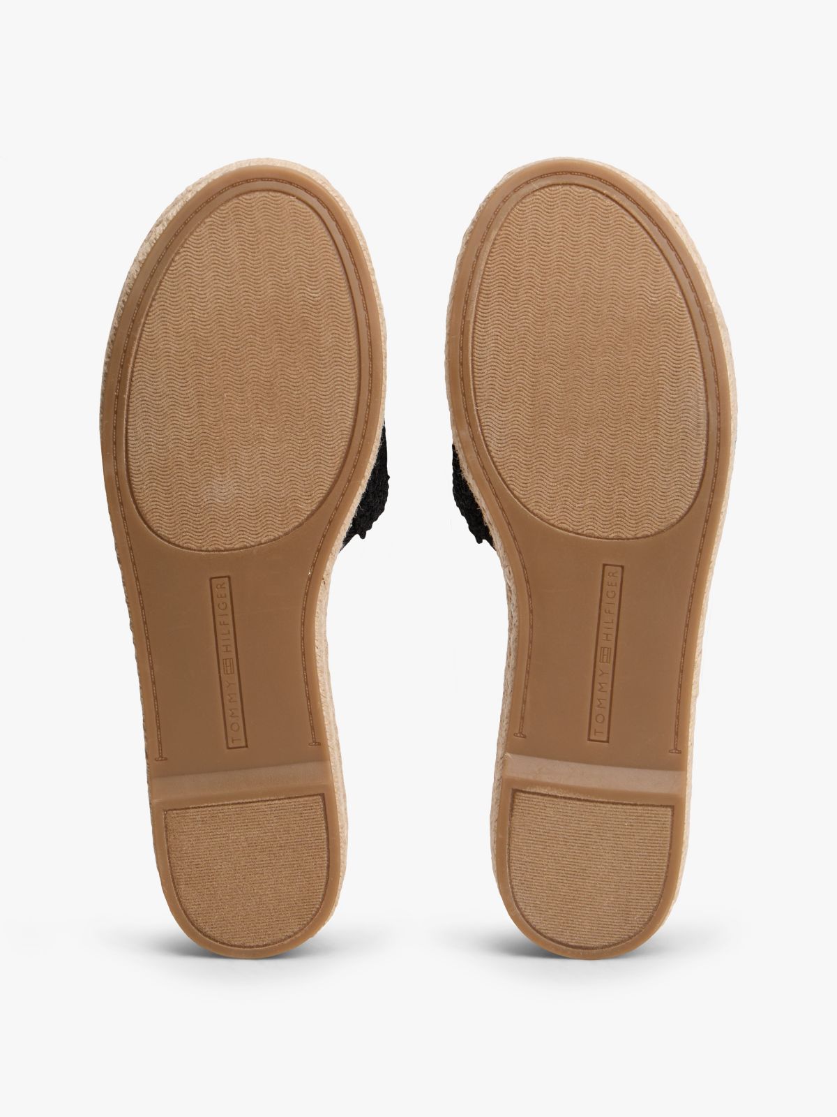 Script Monogram Espadrille Sandal — Black