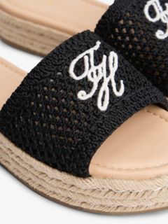 Script Monogram Espadrille Sandal — Black 6