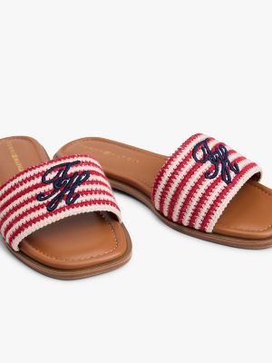 Script Monogram Stripe Woven Slide | Tommy Hilfiger