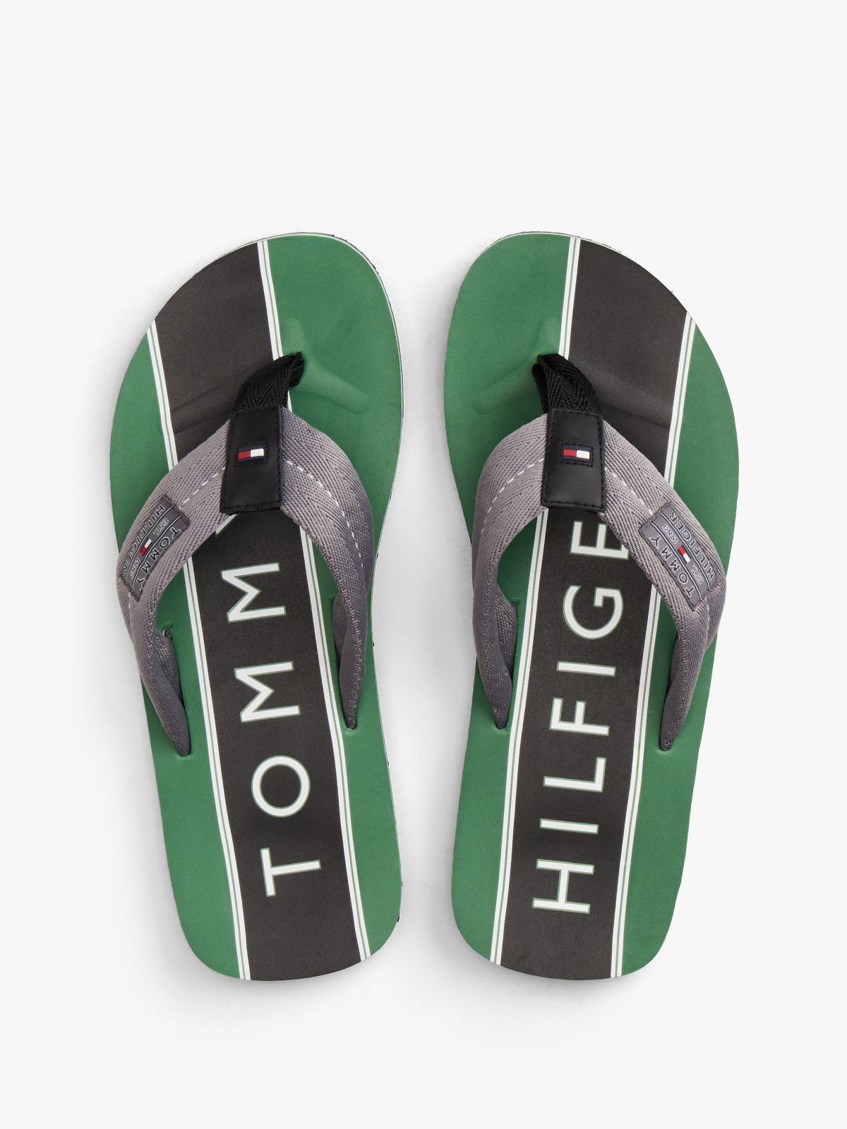Logo Patch Flip-Flop — Medium Grey