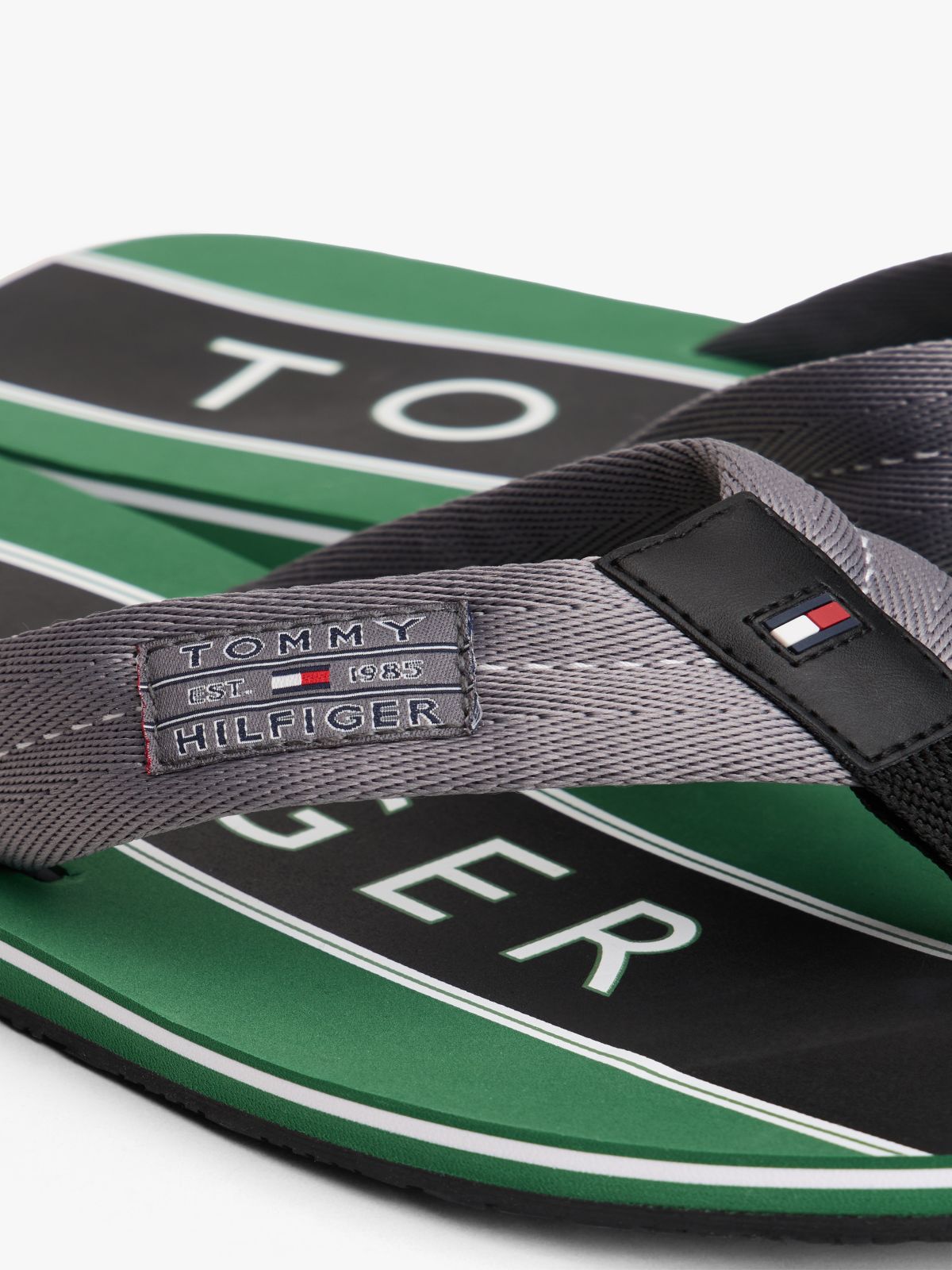 Logo Patch Flip-Flop — Medium Grey