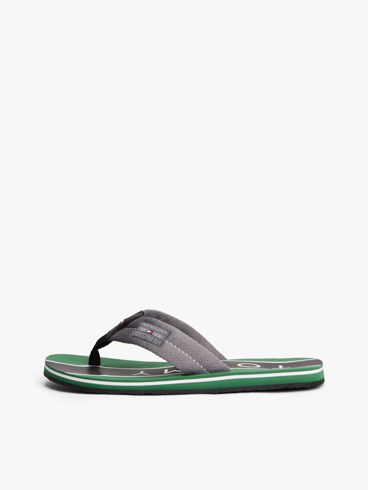 Logo Patch Flip-Flop — Medium Grey