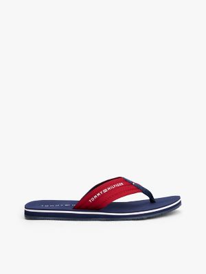 Tommy Logo Flip-Flop, Red