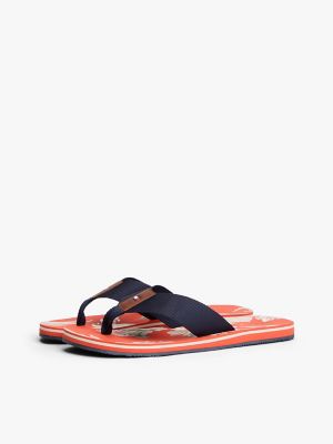 Мужские сандалии Tommy Hilfiger Floral Print Flip-Flop, цвет: Синий — фото 2