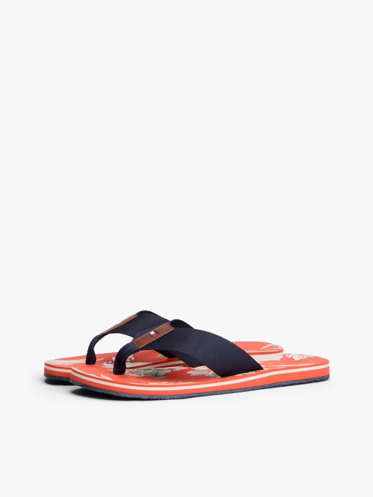 Floral Print Flip-Flop — Blue