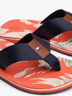 Floral Print Flip-Flop — Blue 6