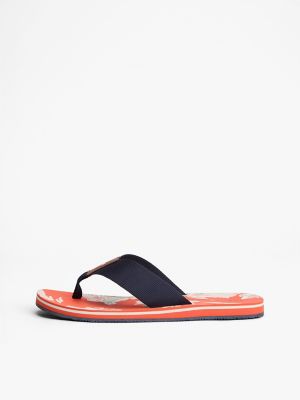 Мужские сандалии Tommy Hilfiger Floral Print Flip-Flop, цвет: Синий — фото 7