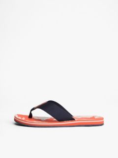 Floral Print Flip-Flop — Blue 7